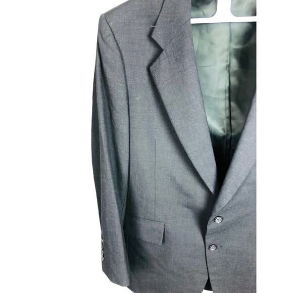 Jos. A. Bank Sport Coat Jacket Black 2 Buttons Mens Size 43R 100% Wool - Picture 2 of 11